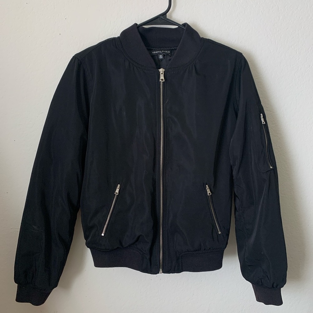 Black bomber jacket